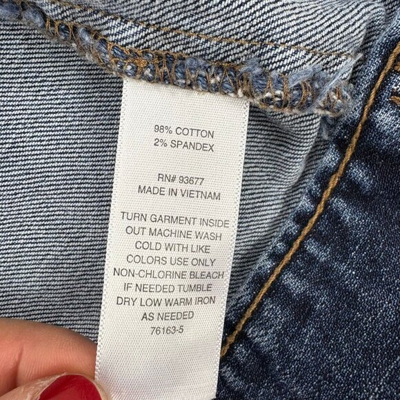 A.N.A Women’s Blue Denim Jean Jacket Size Small Stretch Classic Button Up - Picture 15 of 15